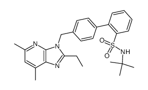 4'-(2-Ethyl-5,7-dimethyl-imidazo[4,5-b]pyridin-3-ylmethyl)-biphenyl-2-sulfonic acid tert-butylamide Structure