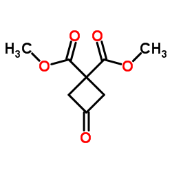 1,1-二甲基3-氧代环丁烷-1,1-二羧酸酯结构式