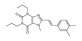 (E)-8-(3,4-Dimethylstyryl)-7-methyl-1,3-dipropylxanthine structure