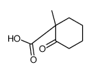 Cyclohexanecarboxylic acid, 1-methyl-2-oxo-, (-)- (9CI) Structure