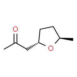 2-Propanone, 1-(tetrahydro-5-methyl-2-furanyl)-, trans- (9CI) structure