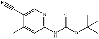 tert-butyl (5-cyano-4-methylpyridin-2-yl)carbamate Structure