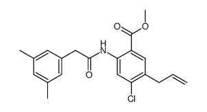 5-allyl-4-chloro-2-[2-(3,5-dimethylphenyl)-acetylamino]-benzoic acid methyl ester Structure