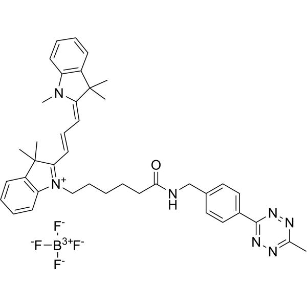 Cy3 methyltetrazine Structure