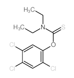 Carbamic acid,diethylthio-, O-(2,4,5-trichlorophenyl) ester (8CI) structure