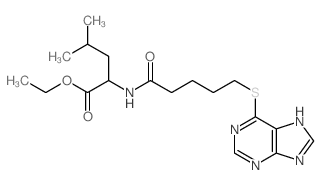 L-Leucine,N-[1-oxo-5-(1H-purin-6-ylthio)pentyl]-, ethyl ester (9CI) Structure