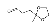 3-(2-Methyl-1,3-dioxolane-2-yl)propanal结构式