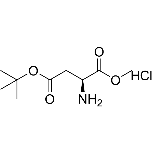 L-天冬氨酸-Α-甲酯 -Β-叔丁酯盐酸盐结构式