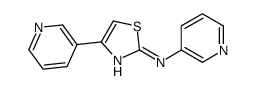 2-(3-吡啶)氨基-4-(3-吡啶)噻唑结构式