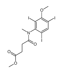 methyl 4-oxo-4-(2,4,6-triiodo-3-methoxy-N-methylanilino)butanoate结构式