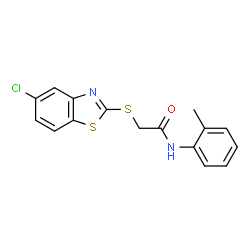 2-[(5-Chloro-1,3-benzothiazol-2-yl)sulfanyl]-N-(2-methylphenyl)acetamide Structure