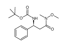 tert-butyl {(1S)-3-[methoxy(methyl)amino]-3-oxo-1-phenylpropyl}carbamate结构式