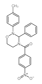 Methanone,(4-nitrophenyl)[tetrahydro-2-(4-methylphenyl)-3-phenyl-4H-1,2,4-oxadiazin-4-yl]- picture