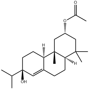 (5β,9β,10α,13R)-2β-Acetoxyabiet-8(14)-en-13-ol结构式