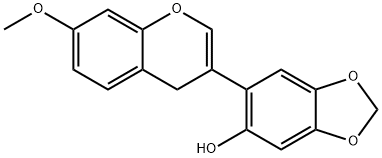 6-(7-Methoxy-γ-chromen-3-yl)-1,3-benzodioxol-5-ol结构式