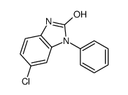 6-Chloro-1,3-dihydro-1-phenyl-2H-benzimidazol-2-one结构式