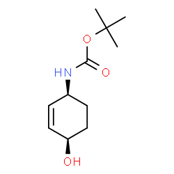 Carbamic acid, [(1R,4S)-4-hydroxy-2-cyclohexen-1-yl]-, 1,1-dimethylethyl Structure