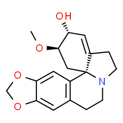 1,6-Didehydro-3β-methoxy-15,16-[methylenebis(oxy)]erythrinan-2α-ol structure