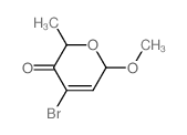 2H-Pyran-3(6H)-one,4-bromo-6-methoxy-2-methyl-, (2R-trans)- (9CI)结构式