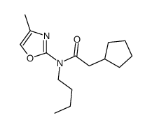 N-butyl-2-cyclopentyl-N-(4-methyl-1,3-oxazol-2-yl)acetamide Structure