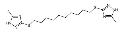 5-methyl-3-[10-[(5-methyl-1H-1,2,4-triazol-3-yl)sulfanyl]decylsulfanyl]-1H-1,2,4-triazole Structure