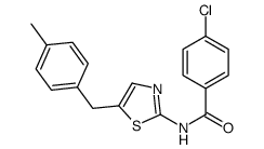 4-chloro-N-[5-[(4-methylphenyl)methyl]-1,3-thiazol-2-yl]benzamide Structure