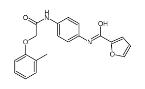 N-[4-[[2-(2-methylphenoxy)acetyl]amino]phenyl]furan-2-carboxamide结构式