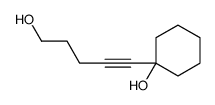 1-(5-hydroxypent-1-ynyl)cyclohexan-1-ol结构式