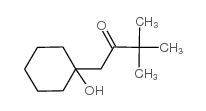 1-(1-hydroxycyclohexyl)-3,3-dimethylbutan-2-one structure