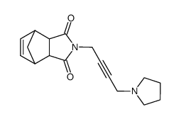 2-(4-pyrrolidin-1-yl-but-2-ynyl)-3a,4,7,7a-tetrahydro-4,7-methano-isoindole-1,3-dione Structure