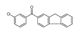 (3-chlorophenyl)-(9H-fluoren-2-yl)methanone Structure