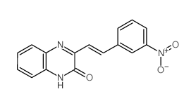 3-[2-(3-nitrophenyl)ethenyl]-1H-quinoxalin-2-one结构式