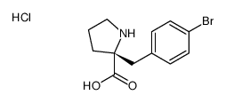 (R)-2-(4-BROMOBENZYL)PYRROLIDINE-2-CARBOXYLIC ACID HYDROCHLORIDE structure