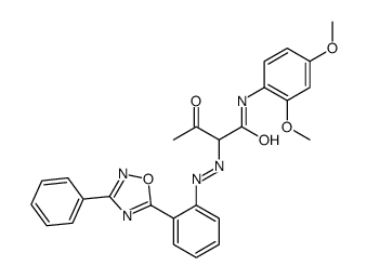 N-(2,4-dimethoxyphenyl)-3-oxo-2-[[2-(3-phenyl-1,2,4-oxadiazol-5-yl)phenyl]azo]butyramide Structure