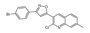 3-(4-bromophenyl)-5-(2-chloro-7-methylquinolin-3-yl)-1,2-oxazole Structure