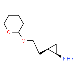 Cyclopropanamine, 2-[2-[(tetrahydro-2H-pyran-2-yl)oxy]ethyl]-, (1R,2R)-rel- (9CI) structure