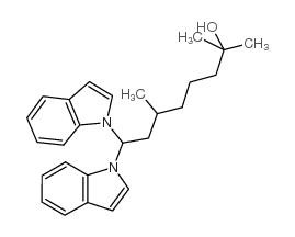 8,8-二(1H-吲哚-1-基)-2,6-二甲基-2-辛醇结构式