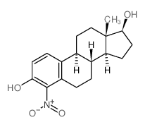 (8S,9S,13S,14S,17S)-13-methyl-4-nitro-6,7,8,9,11,12,14,15,16,17-decahydrocyclopenta[a]phenanthrene-3,17-diol structure