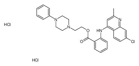 2-(4-phenylpiperazin-1-yl)ethyl 2-[(7-chloro-2-methylquinolin-4-yl)amino]benzoate,dihydrochloride Structure