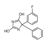 5-(3-fluorophenyl)-5-phenylimidazolidine-2,4-dione结构式