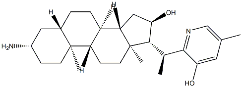 3β-Amino-16,28-seco-5α-solanida-22,24,26(28)-triene-16α,23-diol结构式