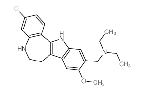 Indolo[3,2-d][1]benzazepine-10-methanamine, 3-chloro- N, N-diethyl-5,6,7,12-tetrahydro-9-methoxy- structure