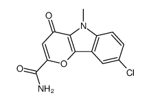 8-chloro-5-methyl-4-oxo-4,5-dihydropyrano[3,2-b]indole-2-carboxamide Structure