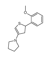 2,3-dihydro-2-(2-methoxyphenyl)-4-(1-pyrrolidinyl)thiophene Structure