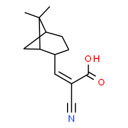 2-cyano-3-(6,6-dimethylbicyclo[3.1.1]hept-2-yl)acrylic acid structure