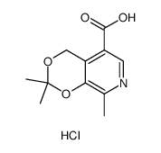 2,2,8-TriMethyl-4H-1,3-dioxino[4,5-c]pyridine-5-carboxylic Acid Hydrochloride结构式