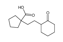 1-[2-(2-oxo-cyclohexyl)-ethyl]-cyclopentanecarboxylic acid Structure