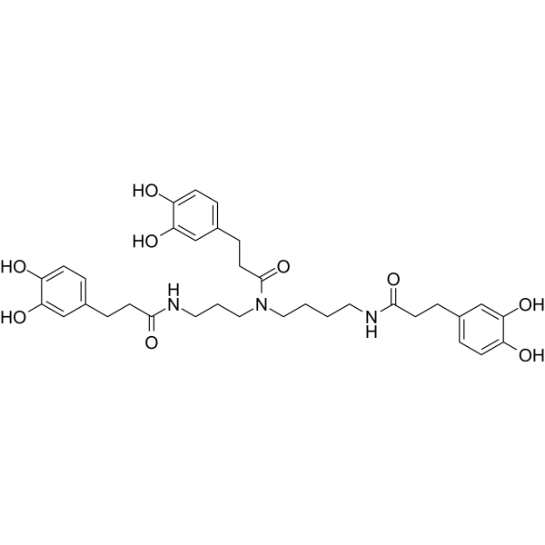 Tris(dihydrocaffeoyl)spermidine Structure