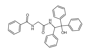 hippuric acid-(2-hydroxy-1,2,2-triphenyl-ethylamide) Structure