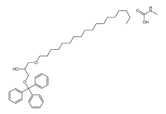 methylcarbamic acid,1-octadecoxy-3-trityloxypropan-2-ol Structure